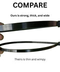 Comparison of thick and thin 14 inch nylon cable ties for 500 Pack 14 Inch Nylon Cable Ties Heavy Duty Workhorse 120 Pound Tensile Strength UV Resistant Black Weatherproof Zip Ties For Wiring Bundling And Tie Downs For Outdoor Projects And Garage Use