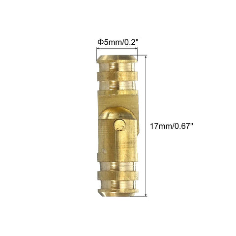 Slick Invisible Brass Barrel Hinges 24 Pack 5X17mm Concealed Woodcraft Hardware shown in dimensions 5mm x 17mm for jewelry boxes.