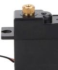 All Metal Heavy Duty Servo For 1 18 Scale Rc Car Black view showing top details and connection points for easy installation.