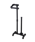 Rustic Farmhouse Toilet Paper Holder Stand With Reserve in Industrial Pipe Style Black Bathroom Storage, Holds Jumbo Rolls
