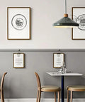 Nordic Industrial Pendant Light E26 Adjustable Height Wood Metal Chandelier for Kitchen Island Dining Room(White,35cm) over a dining table.