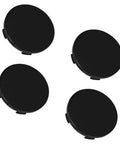 Rock Solid Heavy Duty Car Wheel Center Caps 4 Pack 60mm Outer 56mm Inner Premium ABS Chrome Plated Auto Hubcaps, black