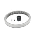 Heavy Duty 1/12 RC Hydraulic Excavator Rotary Motor Pinion And Internal Ring Gear Set, 15T Steel Pinion, 93T Ring Gear