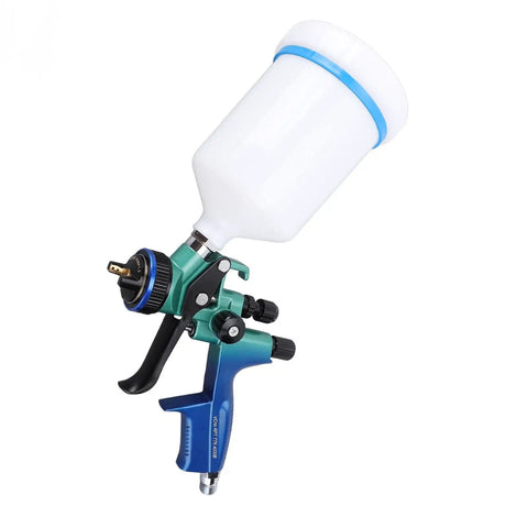 Pro Grade Hvlp Gravity Feed Paint Sprayer with Slick Adjustable Controls, 600ml cup, stainless nozzle, perfect for smooth coatings.