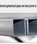 Close-up of thickened galvanized pipes, showcasing durability and rust resistance for Adjustable Bubble Wrap Dispenser With Double Bar Design Heavy Duty Shipping Supplies For Active Warehouses Smooth Packaging Setup That Knocks Out Daily Packing Tasks And Slashes Labor Costs Without Any Fuss.