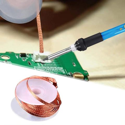 2 Pack 3 5mm Solder Braided Wicks For Desoldering Copper Wire No Clean Solder Sucker 5Ft 1 5m Length