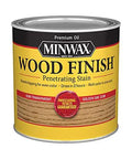 Golden Oak Oil Based Wood Stain 40 Pack Half Pint Penetrating Finish For Furniture Cabinets Doors Trim Easy Apply Homerun Rich Tone On Bare Stripped Surfaces Perfect Weekend Warrior Project in a can showing its label and color.