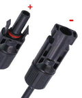 MC4 connectors of 10 AWG Solar Panel Connector Extension Cable Compatible With MC4 To SAE Adapter PV Wire for RV usage.