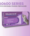 Top Grade 6 Mil Latex Work Gloves Powder Free With Fully Textured Palms For The Ironclad Knockout Grip Built Tough On Industrial Repair Beauty Jobs And Daily Garage Tasks, Small, Pack Of One Hundred package on purple background.