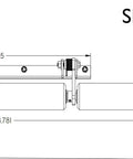 Technical drawing of Pro Grade Lawn Stripe Kit for Zero Turn Mowers with 60 and 61 Inch Decks, SKZS209 dimensions.
