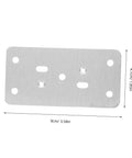 Stainless Steel Hinge Repair Plate Kit For Cabinets And Furniture Easy Install Quick Fix Hinges, 9x4.7cm rectangular plate.
