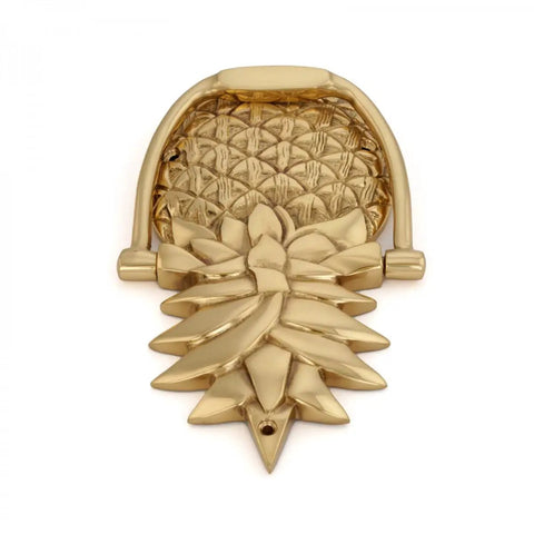 8 Inch Solid Brass Pineapple Door Knocker With Mounting Hardware Dope Front Door Accessory Premium Finish Durable Brass Construction
