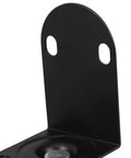 Close-up of black side mount hardware for 2 Inch Swivel Caster Wheels With Side Mount Hardware Glides Smooth As Butter.