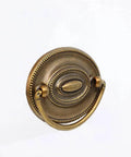 Ring Pull Cabinet Handles Set Six Pack Brass Bronze Finish For Dresser Cupboard Wardrobe Drawer 80x57mm close-up view
