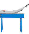Beefy Hand Plate Shear 31.5 Inch Max Cutting Length Manual Sheet Metal Cutter with T10 high hardness blades on benchtop.