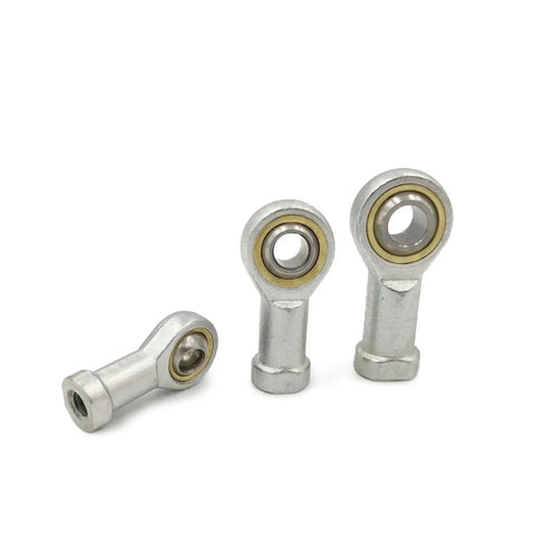 Metric Male Left Female Right Hand Thread Rod End Joint Bearing Self Aligning Heavy Duty Construction Delivers Slick Motion And Crushes Loads For Hydraulic Cnc Machinery, showcasing three sizes in alloy steel.