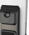 Close-up of Heavy Duty Zinc Alloy Touchscreen Smart Door Lock Keyless Entry Security System With Five Unlock Methods For Exterior Doors.