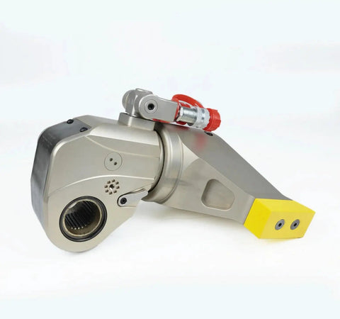 Rock Solid Hydraulic Torque Wrench 1837Nm with alloy body, showing square drive connection and pressure control valve.