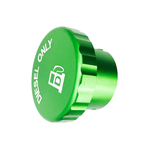 Dodge Ram 2019 To 2025 Green Aluminum Magnetic Diesel Fuel Cap With DEF Cap Magnetic Fuel Tank Cap With Built In Magnet Easy Install And Secure Seal For Diesel Filler