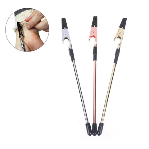 DIY Jewelry Making Bracelet Tool Set 10 Pcs With Lobster Clasp Clip Holder For Clasps And Closures, Necklace And Watch Clasps Making Supplies, Easy To Use With Protective Round Hook, Silver Finish, three clasp holders shown