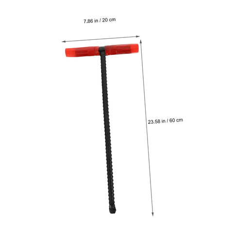 Measuring 23.58 in, the Beefy Steel Manhole Cover Lifter And Roller Shutter Door Hook With A Knuckle Friendly Grip for easy use.