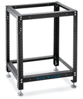Built Like A Tank Router Table Stand Kit In Matte Black, heavy-duty metal frame, adjustable feet for stability.