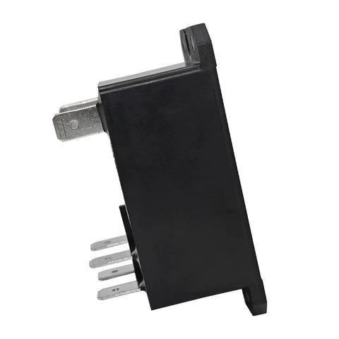 Side view of Heavy Duty Power Relay 120VAC 30A DPST-NO 6-Pin General Purpose Pack of 2 for Industrial Control and Auto Electronics.