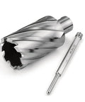 Oscarbide annular cutter, 1-1/2 in dia, 2 in depth, with 3/4 in Weldon shank and pilot pin for magnetic drill press