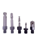 5 Piece Threaded Drill Bit Set for Compact Pneumatic Right Angle Drill Kit With 1/4-28 Chuck 3200 RPM