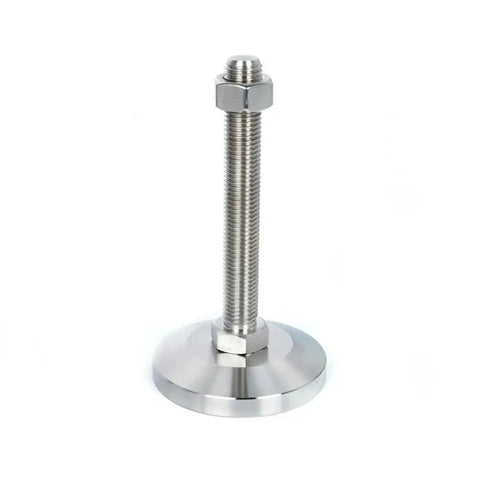 Rock Solid Heavy Duty Furniture Leveling Feet Built Tough With Heavy Hitter 304 Stainless Steel adjustable leveler with threaded stem.