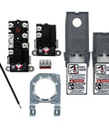 Upper And Lower Water Heater Thermostat Kit 415-51046-00 For Residential Electric 240V Replacement, components spread out