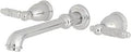 Two-Handle Wall-Mount Bathroom Faucet In Polished Chrome With Solid Brass Construction, Drip-Free Ceramic Disc Cartridge