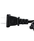 Close-up of a black power cord with a standard two-prong electric plug for Automatic Desoldering Pump Vacuum Solder Sucker Tool For DIY AC110V 30W