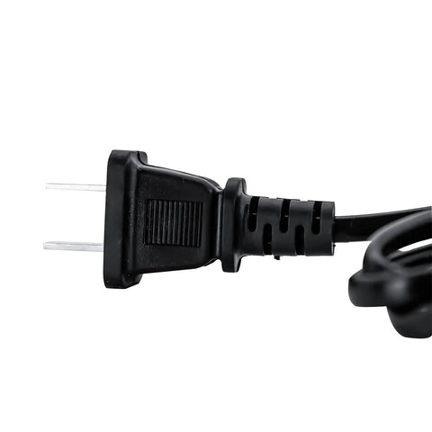 Close-up of a black power cord with a standard two-prong electric plug for Automatic Desoldering Pump Vacuum Solder Sucker Tool For DIY AC110V 30W