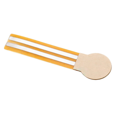 FLEXMAN thin-film pressure sensor with three parallel gold strips and round sensing pad
