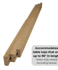 Premium Soft Maple Table Extension Slides Roll Slick As Silk For Dining Rooms Up To Ninety Six Inches showing sturdy wooden pieces.