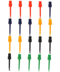 Assorted colorful probes from Test Hook Probe Kit For Digital Multimeter Leads With Safe Insulated Plastic Boots Round