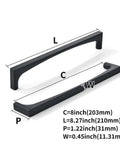 10 Pack Heavy Duty Matte Black Cabinet Pulls Rock Solid Zinc Alloy Drawer Handles For Kitchen Cabinetry Bedroom Furniture And Bathroom Vanity Slick Modern Hardware That Looks Dang Good, measuring 8 inch with a sleek design.