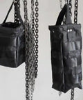 Beefed Up Heavy Duty Chain Container Bag For 2 Ton Manual Hoist, Large Capacity Chain Storage, Durable Nylon, Black, two hanging bags