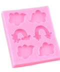 Sweet Rainbow Cloud Fondant Molds Set Of 4 For Cake Decorating And Cupcake Toppers Hot Air Balloon And Cloud Silicone Molds