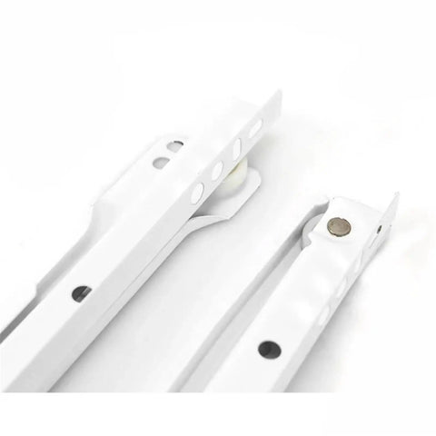 Beefy Heavy Duty Drawer Telescopic Slides For Kitchen And Furniture Dark Gray Sliding Roller Runner Rails close-up view