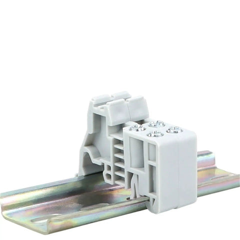 Gray Terminal Block Fixing Rail Plug For Electrical Panels And Distribution Rails 1 Piece Easy Install Cable Connector