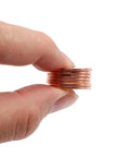 Must Have 30Pcs Copper Washer Flat Ring Gasket Set Seal Kit For Sump Plugs Oil Leak Proof Corrosion Resistant Reduce Friction Durable Heavy Duty For Cars Home Garage Fix Fluid Drips At Shop Easy Install close-up of stacked copper washers held between fingers