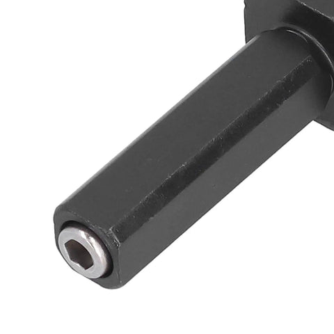 Close-up of Beefy Alloy Steel CNC Bar Puller For Lathes, showing integrated jaw and end, automatic puller handle detail.