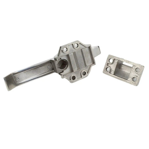 Durable 304 Stainless Steel Door Handle Lock Set For Drying Oven & Mechanical Equipment. Heavy duty latch and strike plate.