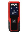 Front view of 65 Feet Laser Distance Measurer With Wheel Measuring Mode For Uneven Surfaces Compact Handheld Tool with LCD display.