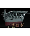 Top Shelf Japanese Imperial Akagi Aircraft Carrier Scale Model Kit With Drop Dead Detail And Foolproof Fit Designed For Serious Hobbyists Looking For A Killer Weekend Project, detailed side view showing propellers and deck.