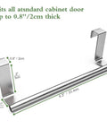 Over Cabinet Towel Rack Set, Heavy Duty Stainless Steel Kitchen Towel Bar Holder In Chrome Finish, 9 Inch Wide, side view