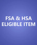 FSA & HSA eligible item text on blue background.