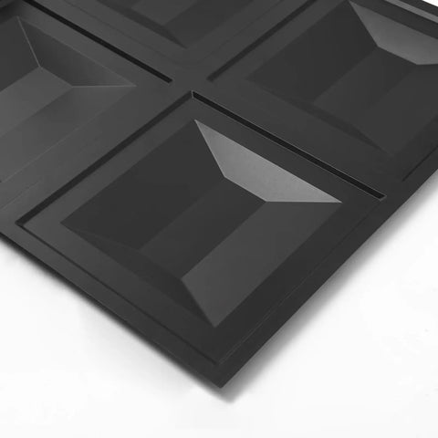 Drop Ceiling Tiles 24x24 Inch Pack Of 12 White PVC Panels showing geometric pattern close-up